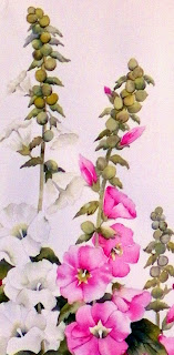 White flowers, as shown in this section of a larger work, can be extremely difficult to portray effectively but MacDonald is clearly up to the challenge.
