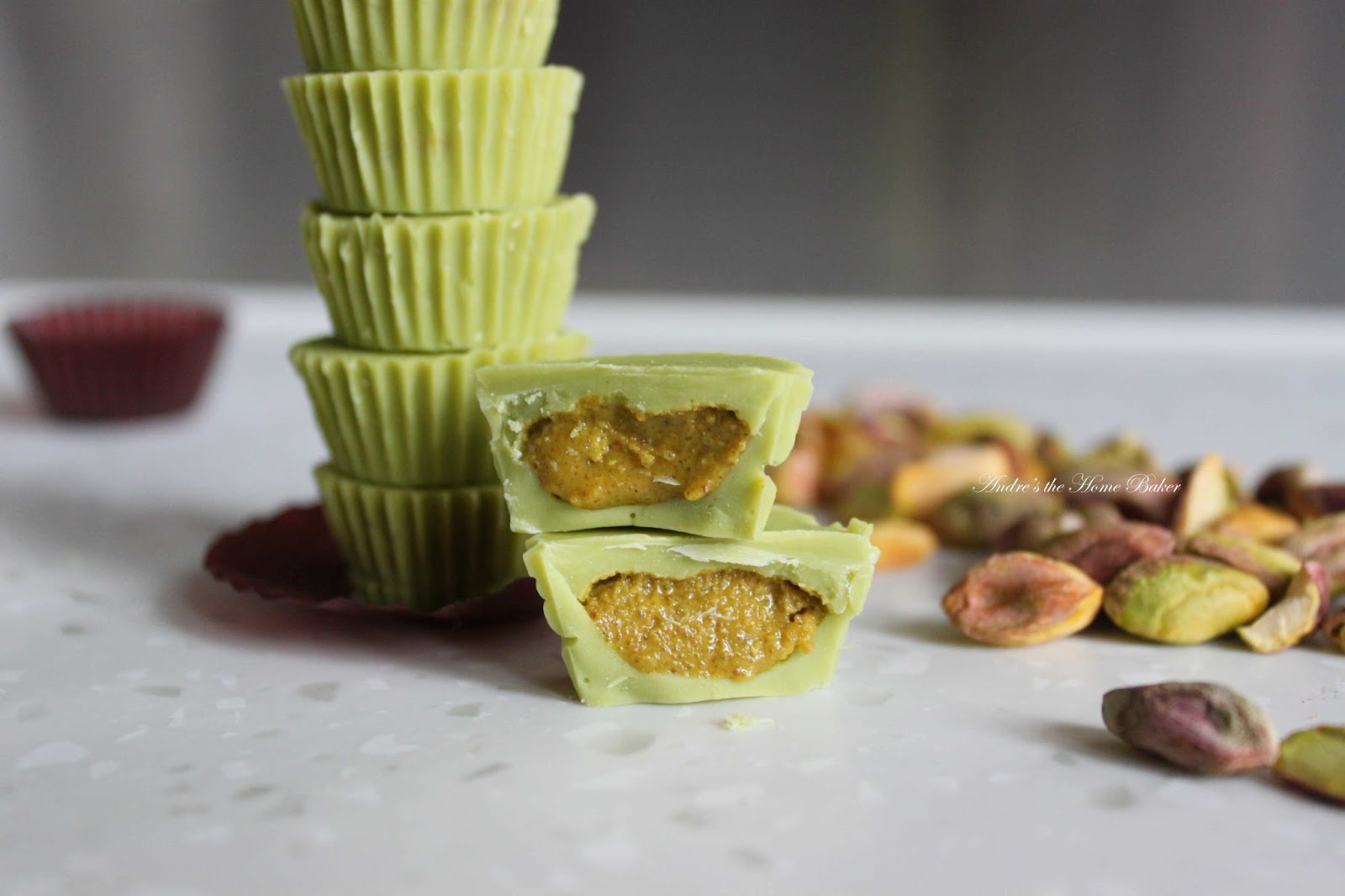 ♥ Matcha Chocolate Pistachio Cups ♥ Andre's the Home Baker