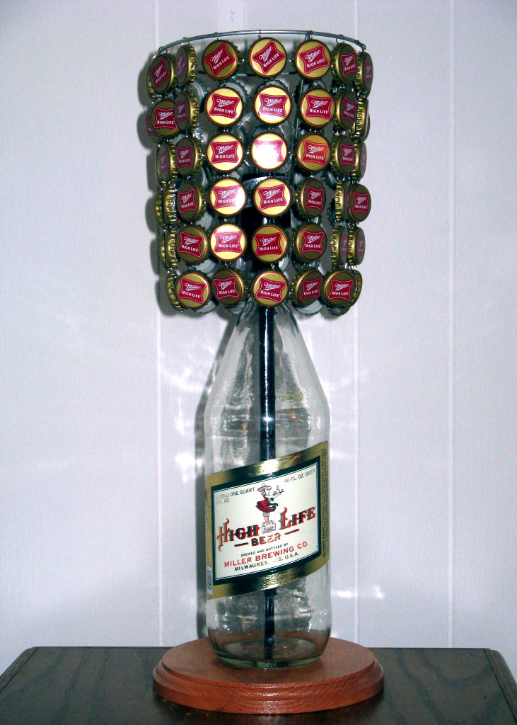 Miller High Life 40 Oz Bottle Lamp Complete With Bottle Cap Lamp Shade
