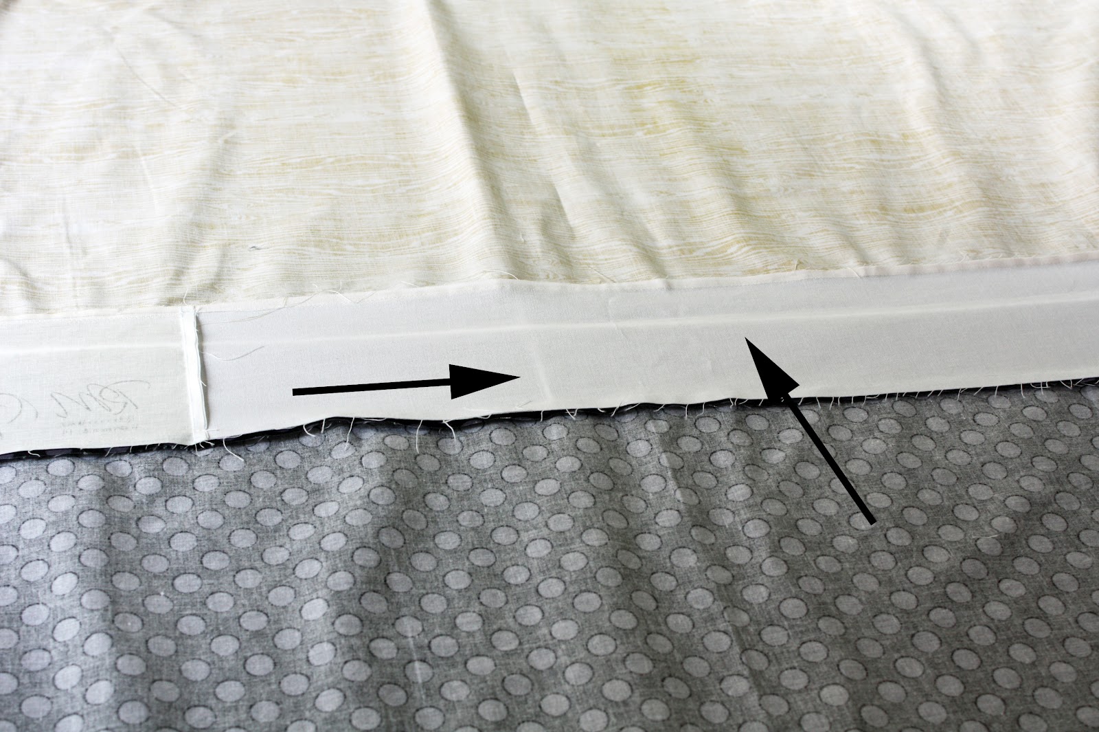 My Fabric Obsession Tutorial Pin basting on a table