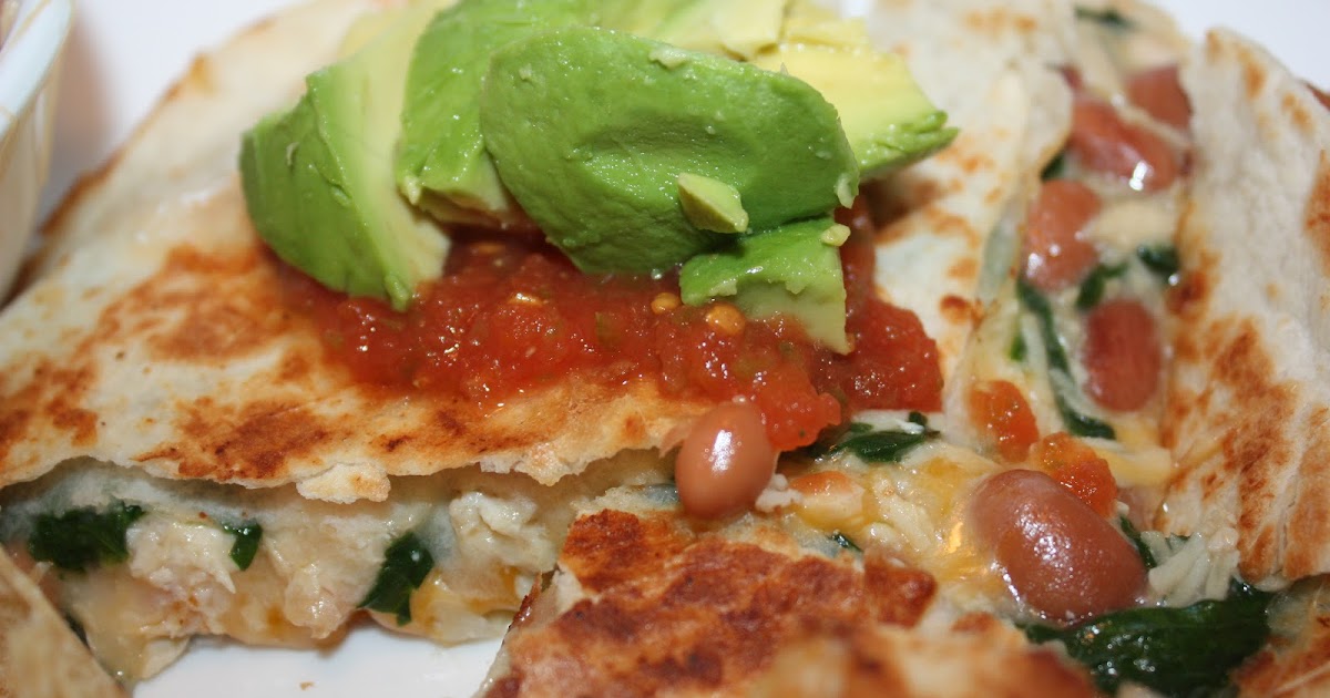 cooking with crystal Chicken and Spinach Quesadillas
