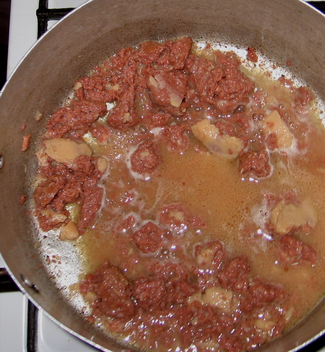 Fried Yam With Peppered Corned Beef
