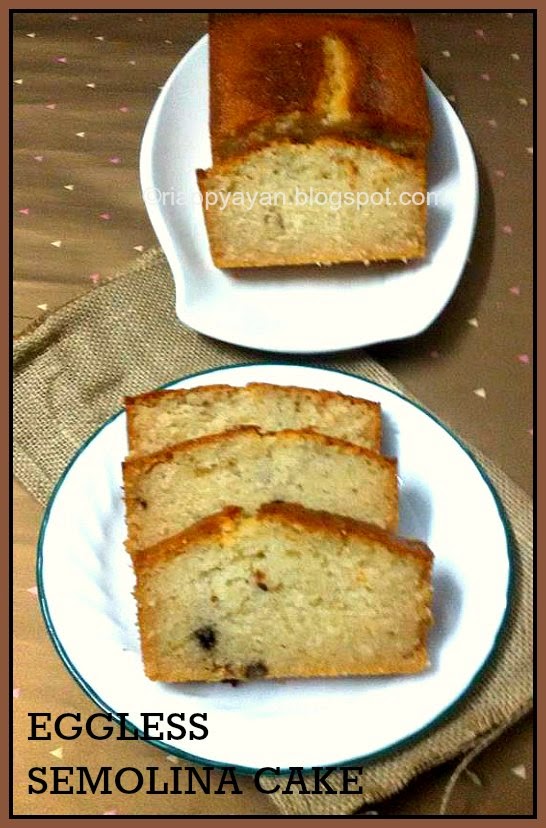 Eggless Semolina cake Recipe Junction