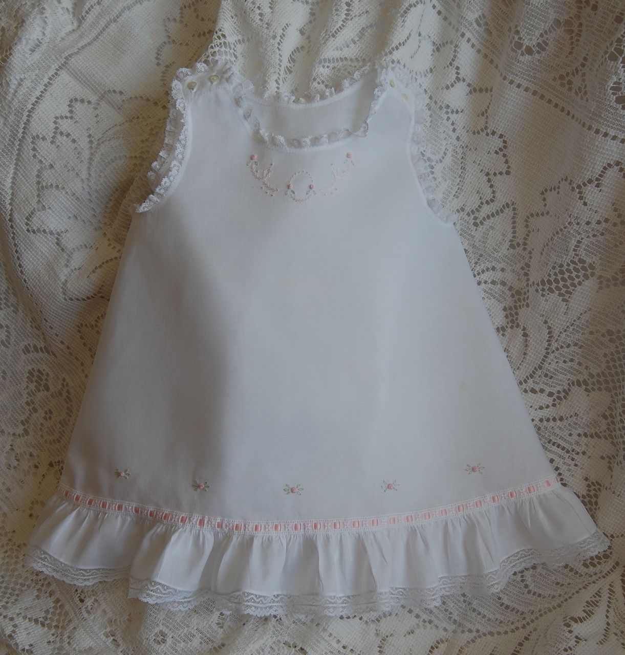 The Old Fashioned Baby Sewing Room White Wednesday Baby Slip Dress