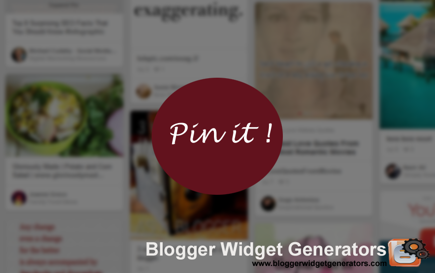 Pinterest Pin it Hover Button for Blogger Images