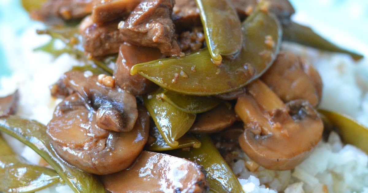 The Savvy Kitchen Asian Beef StirFry with Mushrooms and Snow Peas