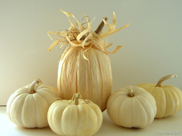 Cornhusk Pumpkins from Homework