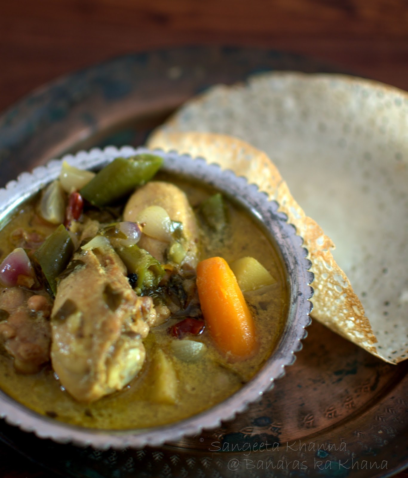banaras ka khana kerala chicken stew with appam food for
