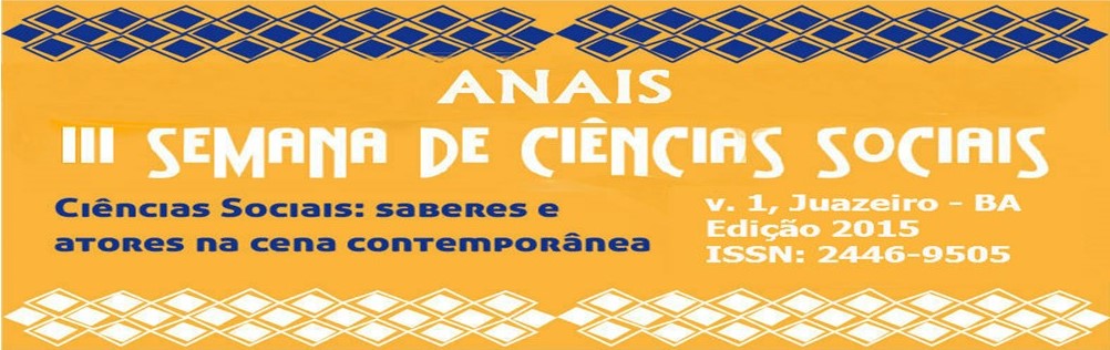 ANAIS III SEMANA DE CIÊNCIAS SOCIAIS - UNIVASF