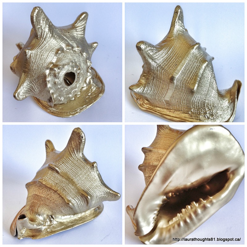 Laura Thoughts Gold Spray Painted Shells