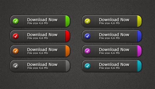 Free PSD Dark button Download 