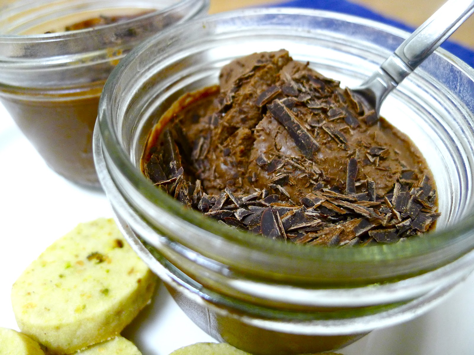 Baked. Chocolate Pot de Creme with Pistachio Shortbread