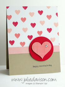 Stampin' Up! Stacked with Love Valentine's Day Card #occasions #stampinup www.juliedavison.com