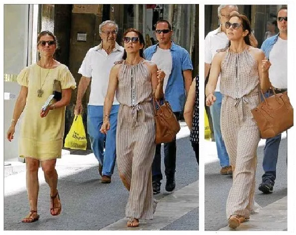 Crown Princess Mary of Denmark in the city centre of Palma de Mallorca, 