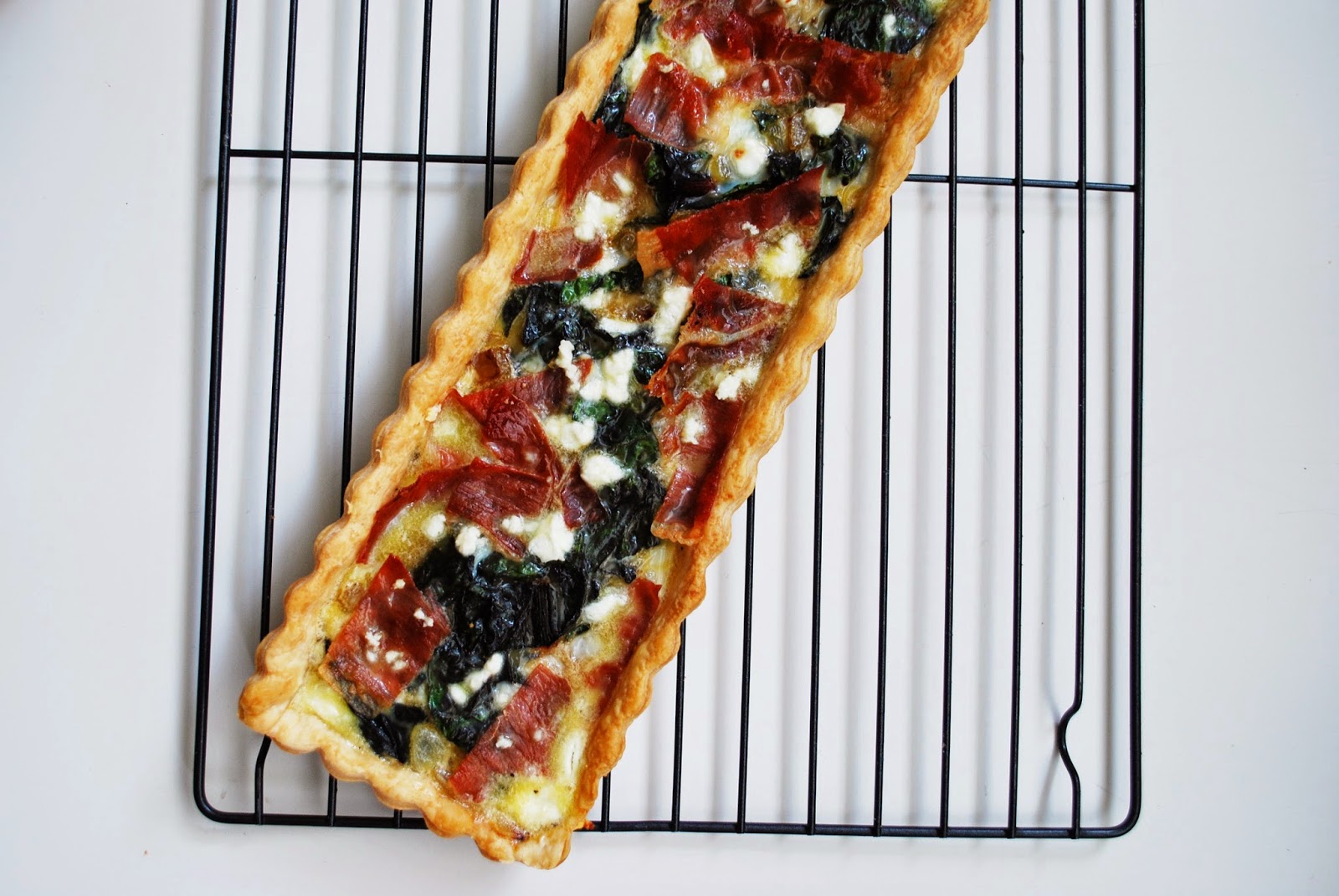 The Mavric Proscuitto + Goat Cheese + Swiss Chard Quiche