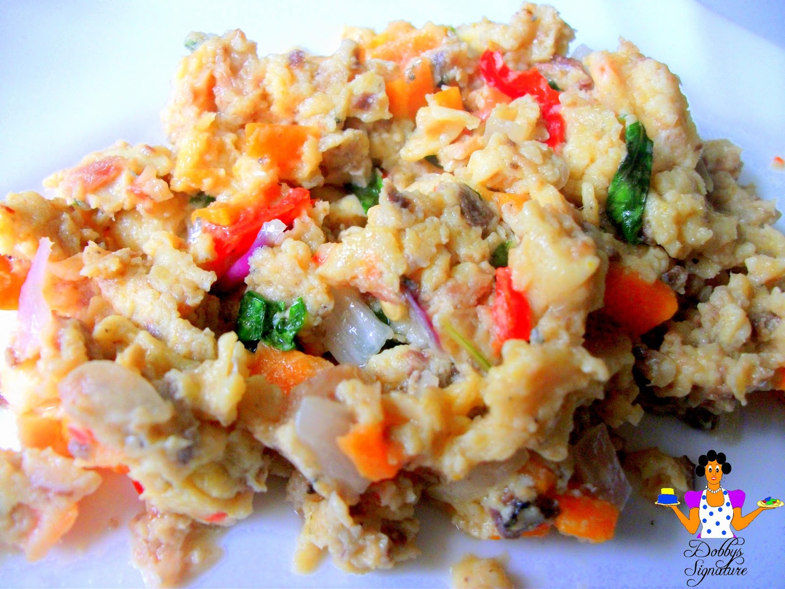 Scrambled sardine omelette Dobby's Signature