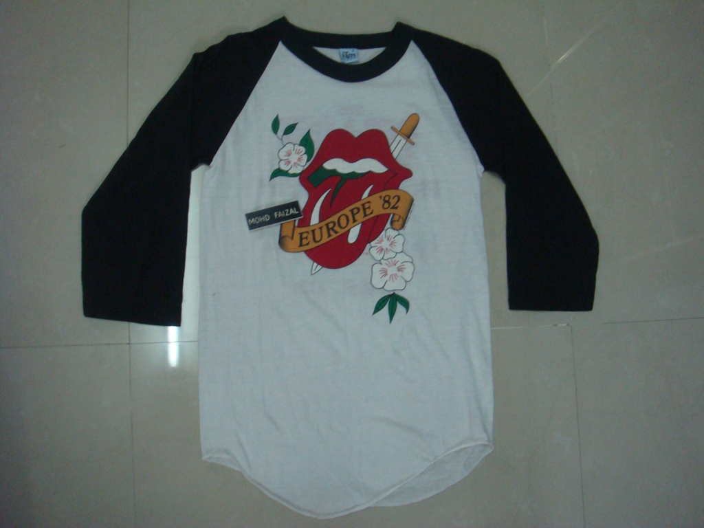 rolling stones 1982 tour t shirt