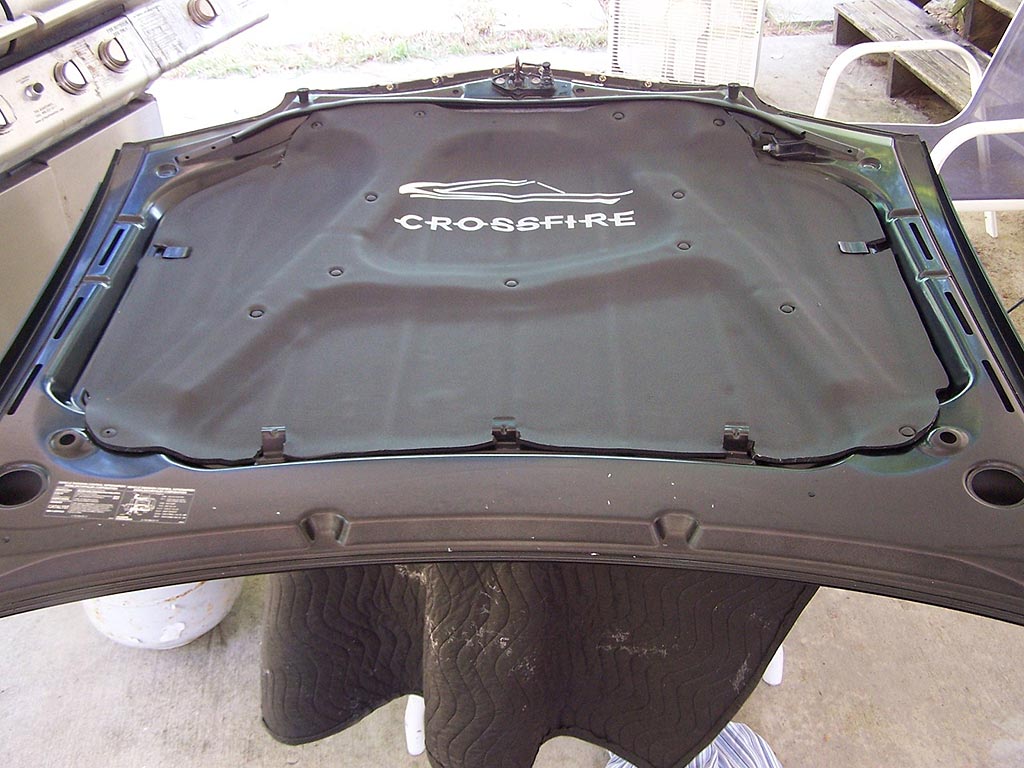 Aircraft firewall material hood liner insulation pad for Mustang