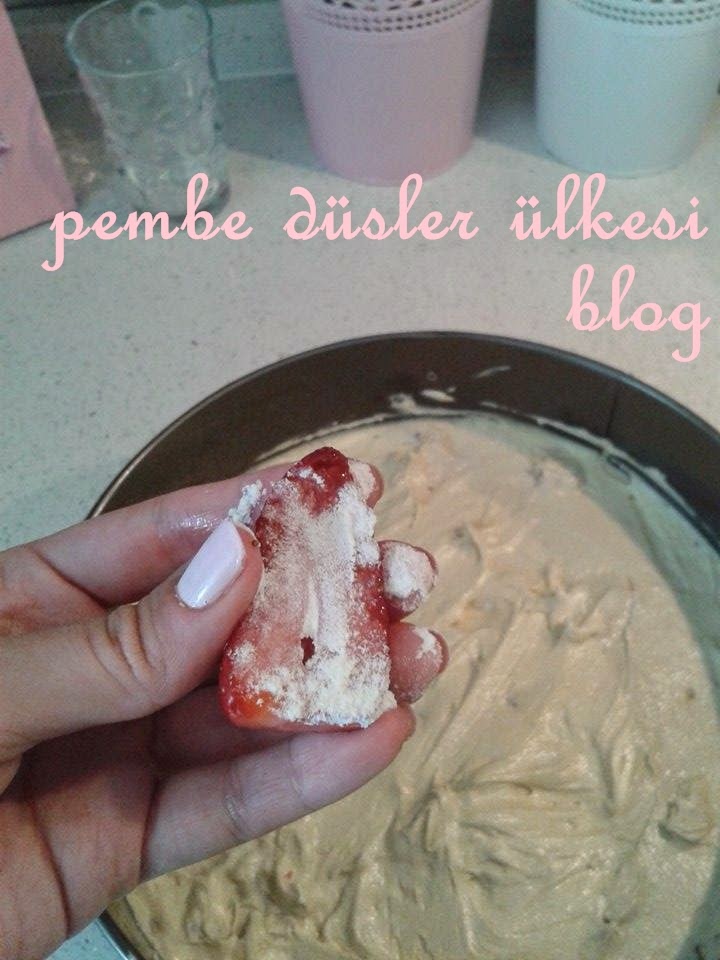 PEMBE DÜŞLER ÜLKESİ ÇİLEKLİ KEK VE SOS TARİFİ
