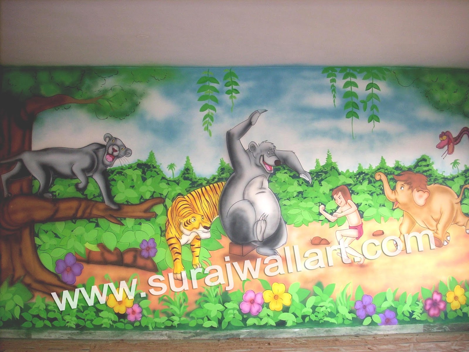 Play School Kids Room Wall Painting Play School Wall Painting In