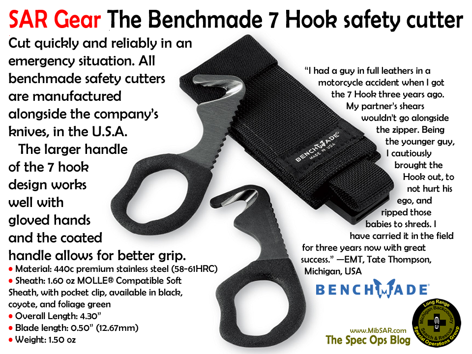 The Spec Ops Blog SAR GEAR The Benchmade 7 Hook safety cutter