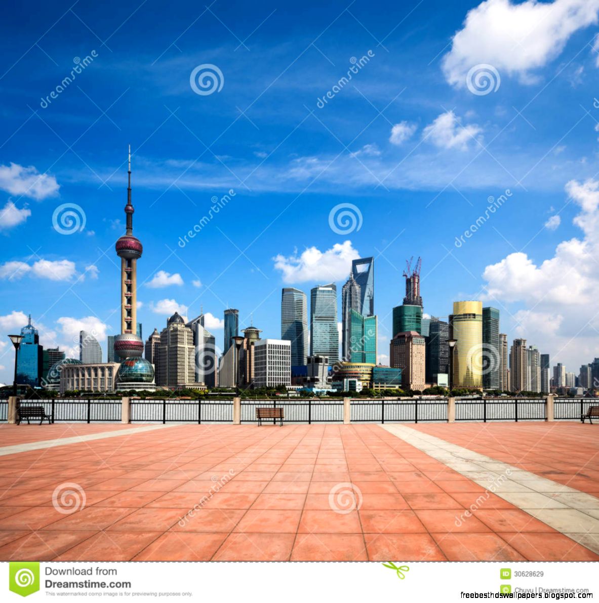 Shanghai skyline in daytimemodern cityscape Shanghai skyline in daytimemodern cityscape