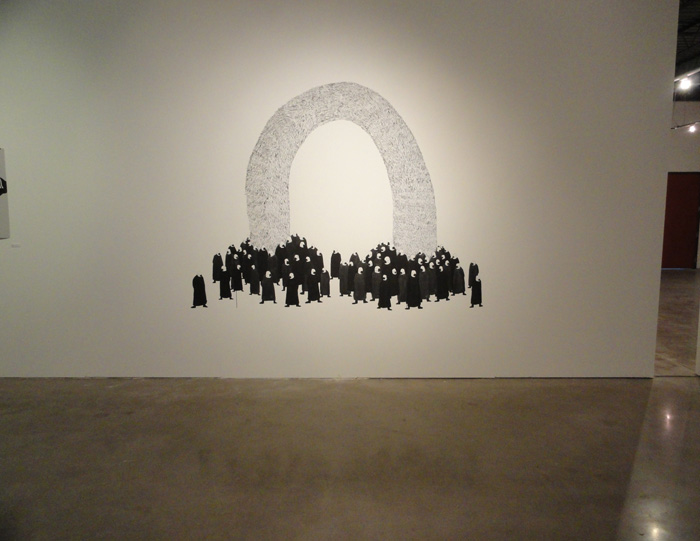 Nick Howard Art Wall drawing process and completed.