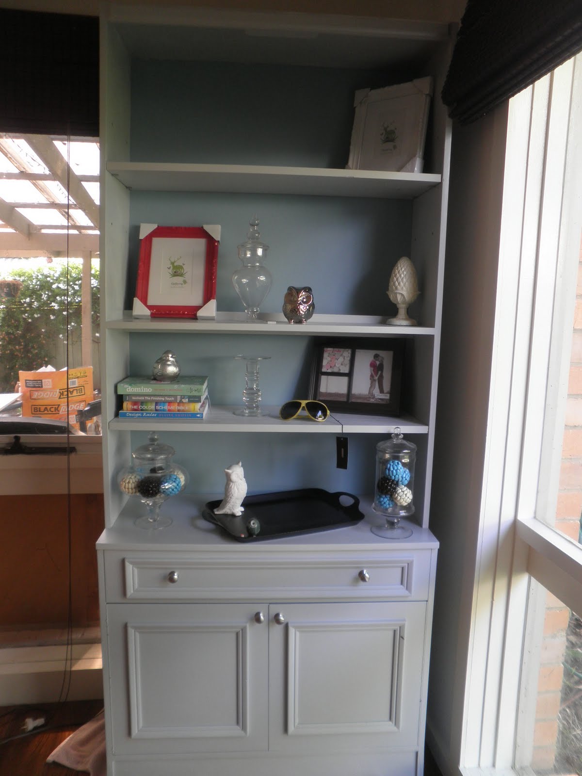 EmTea Designs Wall unit makeover, and my first Giveaway! Woooo!