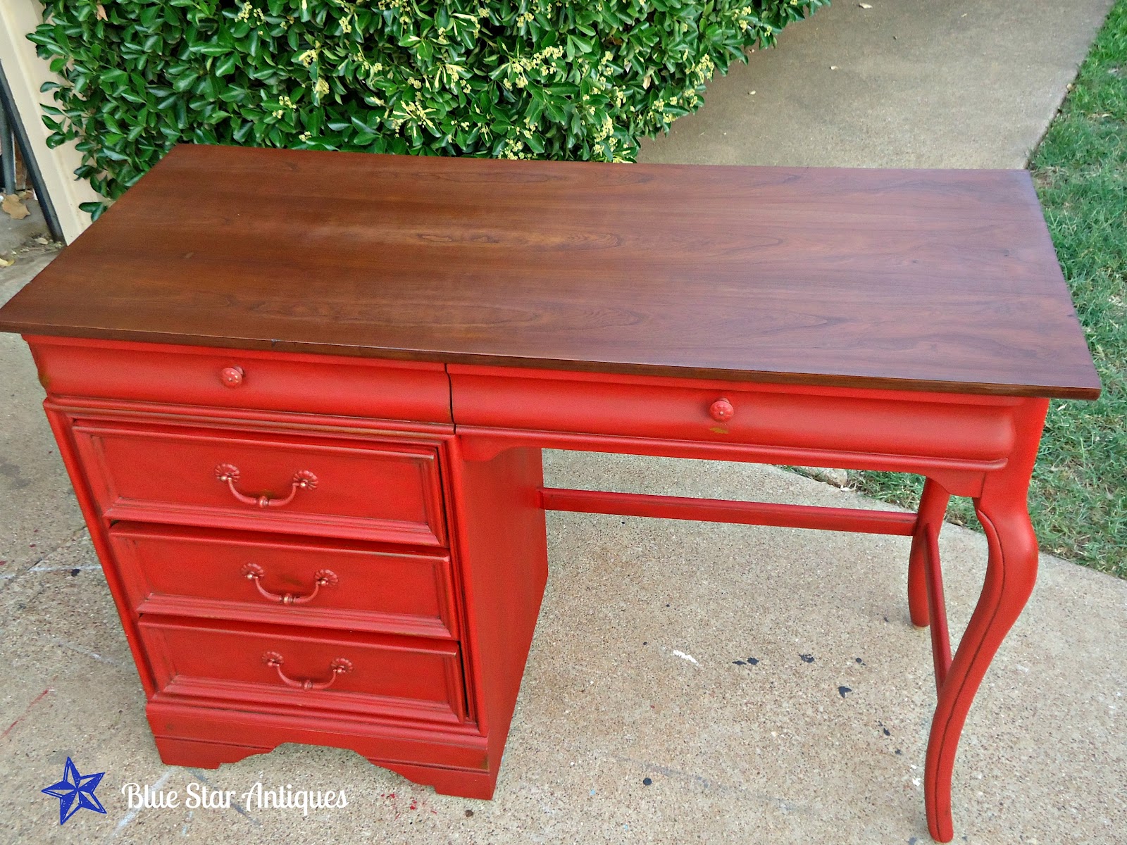 Blue Star Antiques Red Desk Envy