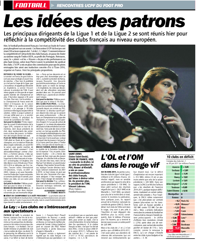 rencontre de ligue 1 2012