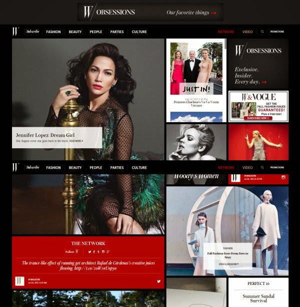 magazine layout web design