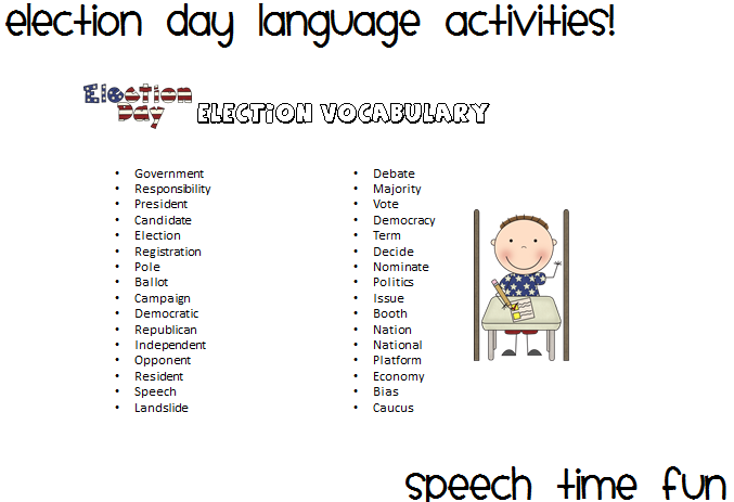 iPod Touch and iPhone template: Election Language Activities!