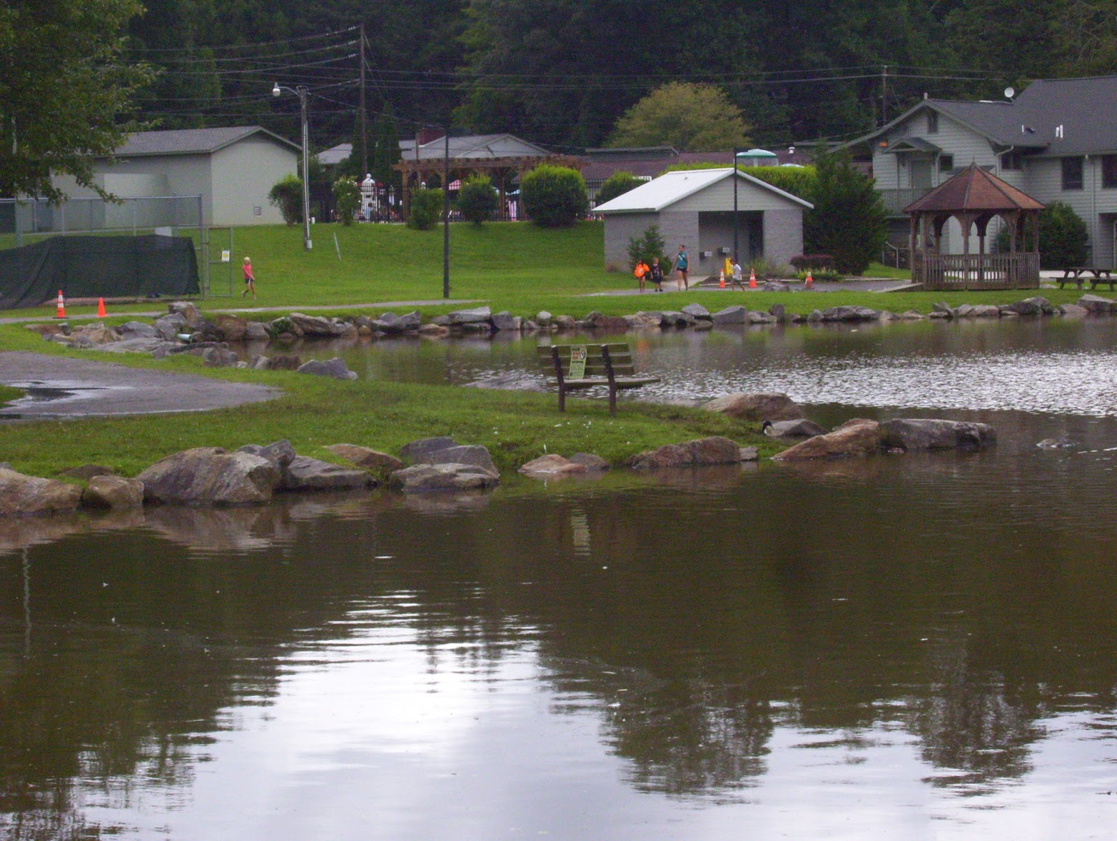 ^Living in Black Mountain, NC Rain at Lake Tomahawk