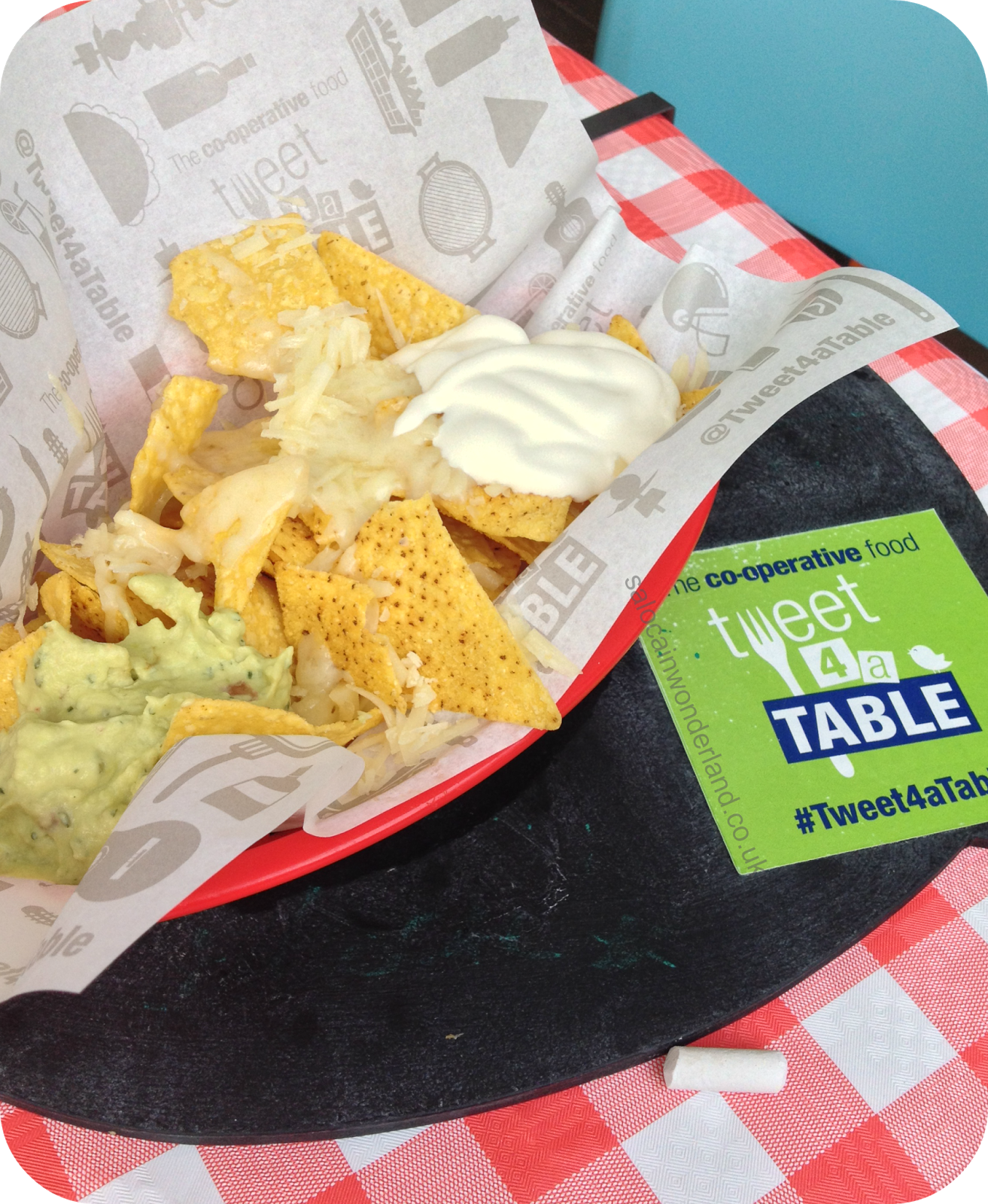 The co-op #tweet4atable nachos