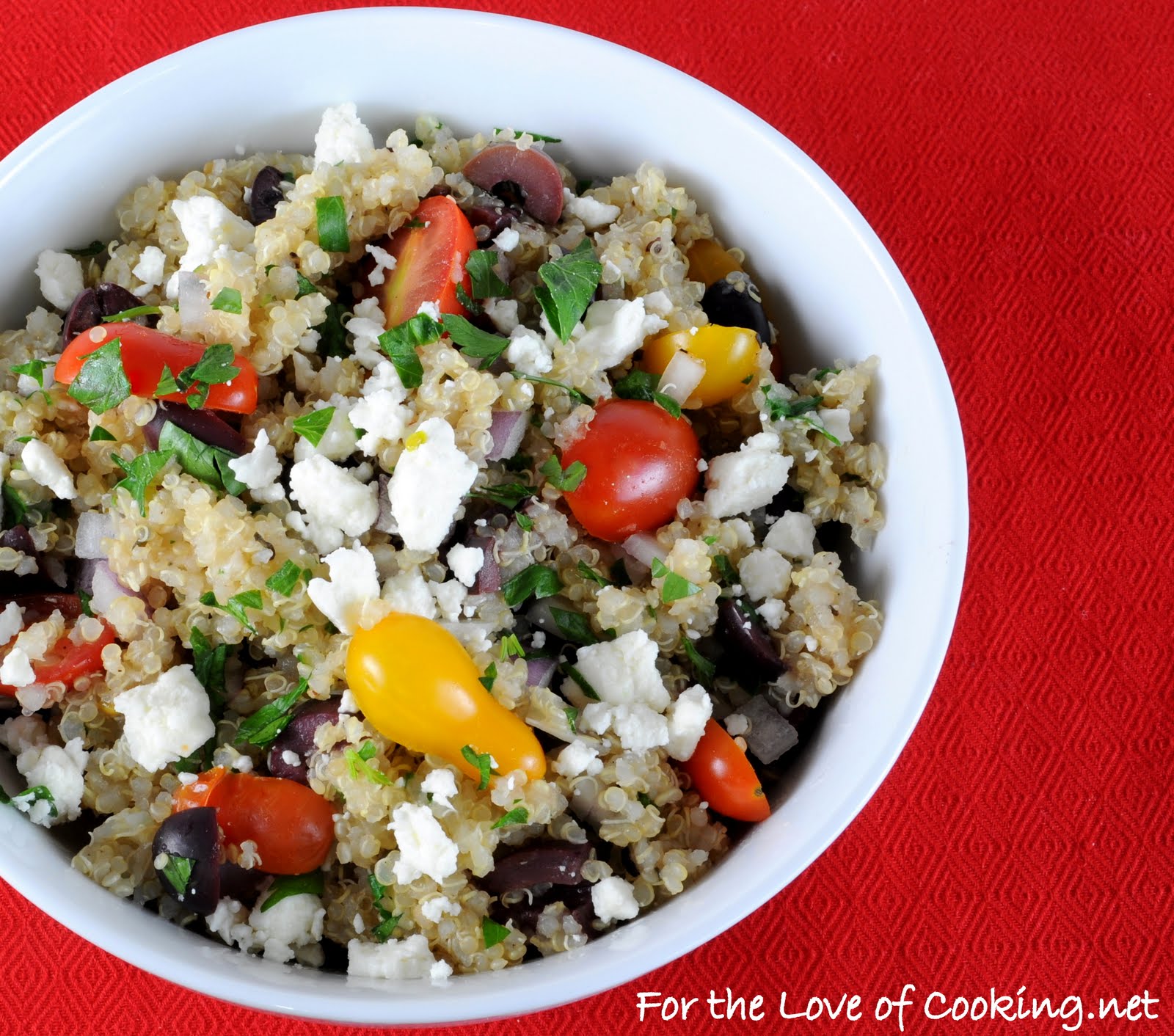 Greek Quinoa For the Love of Cooking