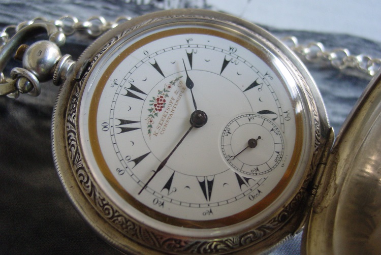 Serkisof Co Constantinople 800 Silver antique pocket watch from Ottoman