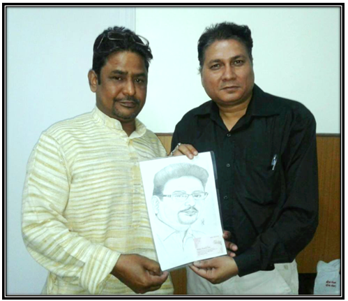 अपने साहित्यकार मित्र एवं राष्ट्रीय कवि श्री अनित्य नारायण मिश्र  उर्फ़ बेबाक जौनपुरी जी को उनका पेन