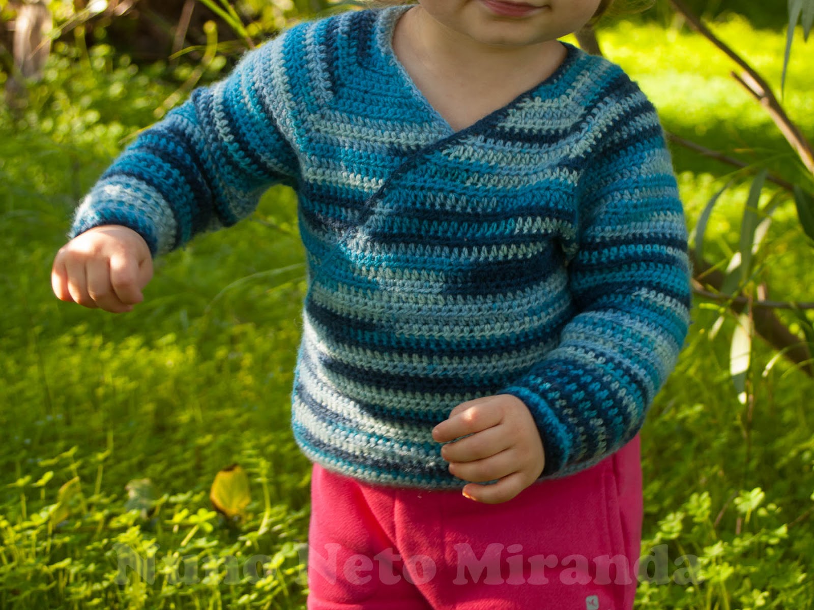 Baby Kimono Wrap Crochet Pattern - Gray Cardigan Sweater