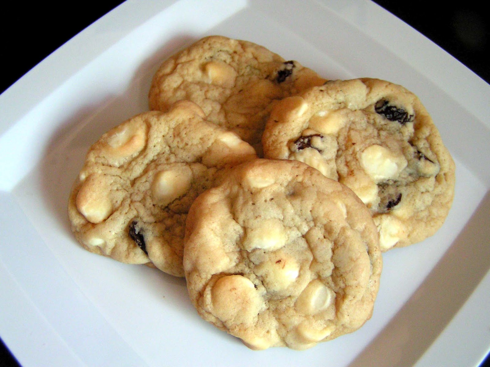 White Chocolate Chip and Raisins Cookies Crunchy Creamy Sweet