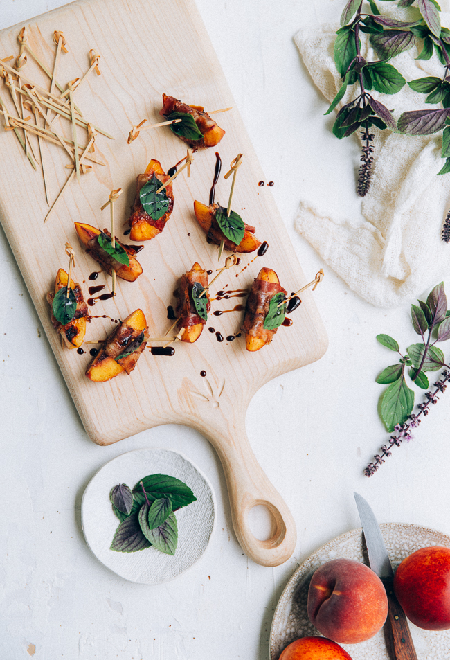 Yummy Supper GRILLED NECTARINES and PEACHES WRAPPED IN BACON