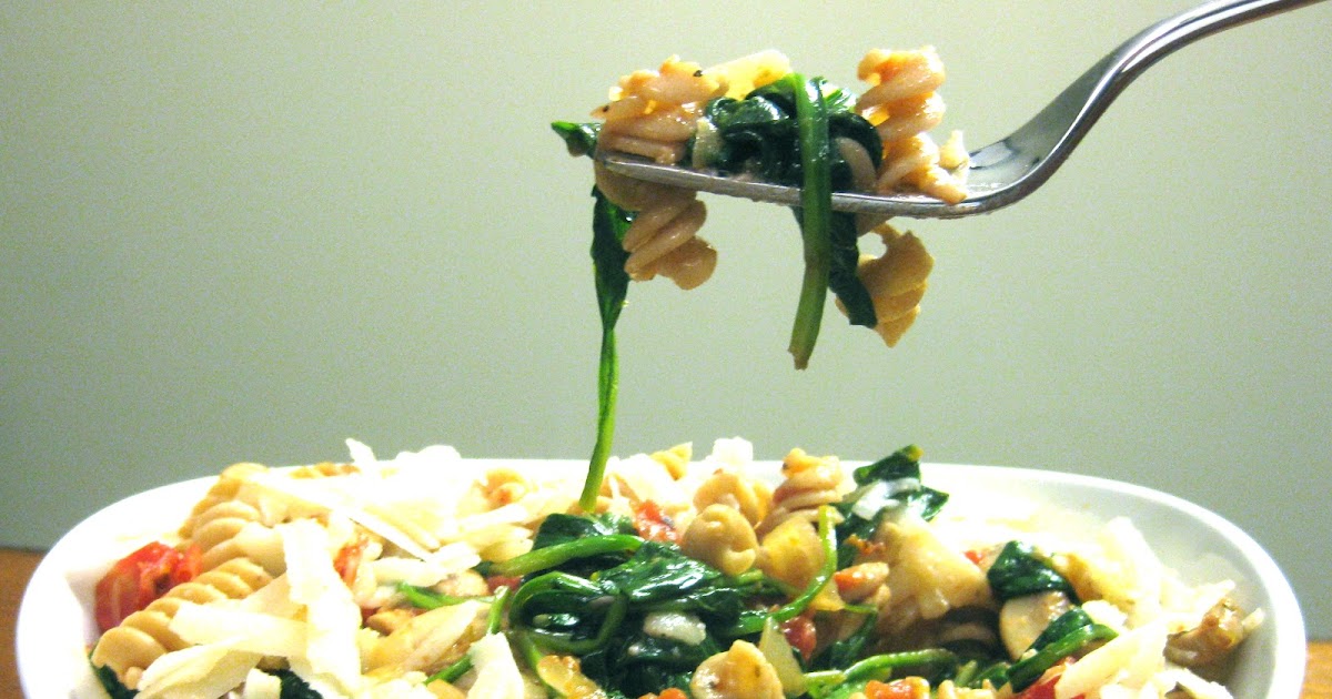 Stew or a Story: Pasta with Spinach, Mushrooms & Onions