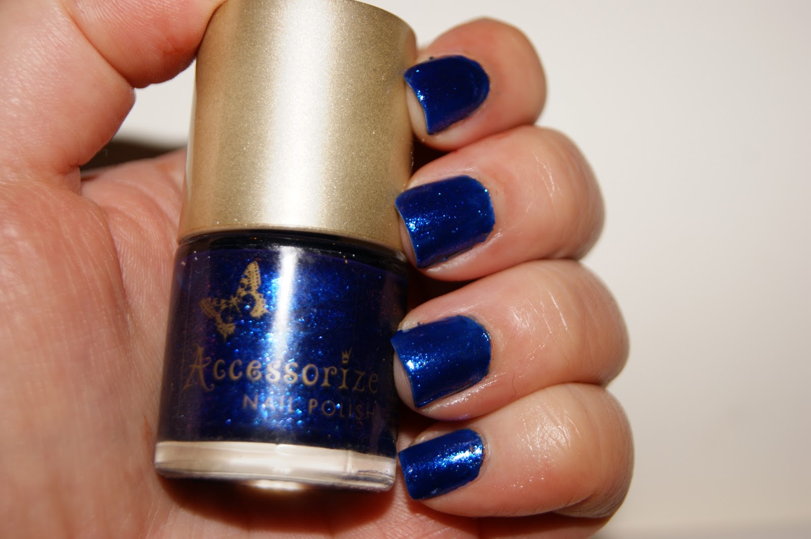 Accessorize Electric Blue Nail Polish Review The Sunday Girl