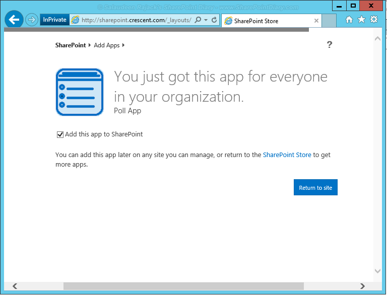 How to add app from SharePoint store How to add app from SharePoint store
