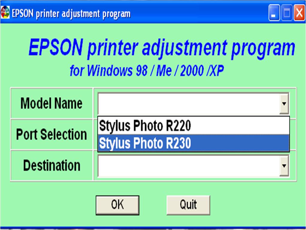 Epson R230 Service Required Software Free Download Full Version