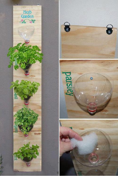 Recycling Make a Plastic Bottle Herb Garden 101 Gardening