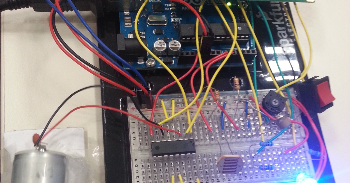 What I Surf On The Net Arduino Photocell, thermistor, RGB LED, DC Motor