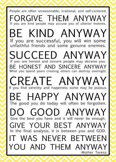 Effortless image in mother teresa do it anyway free printable Clever image within mother teresa do it anyway free printable