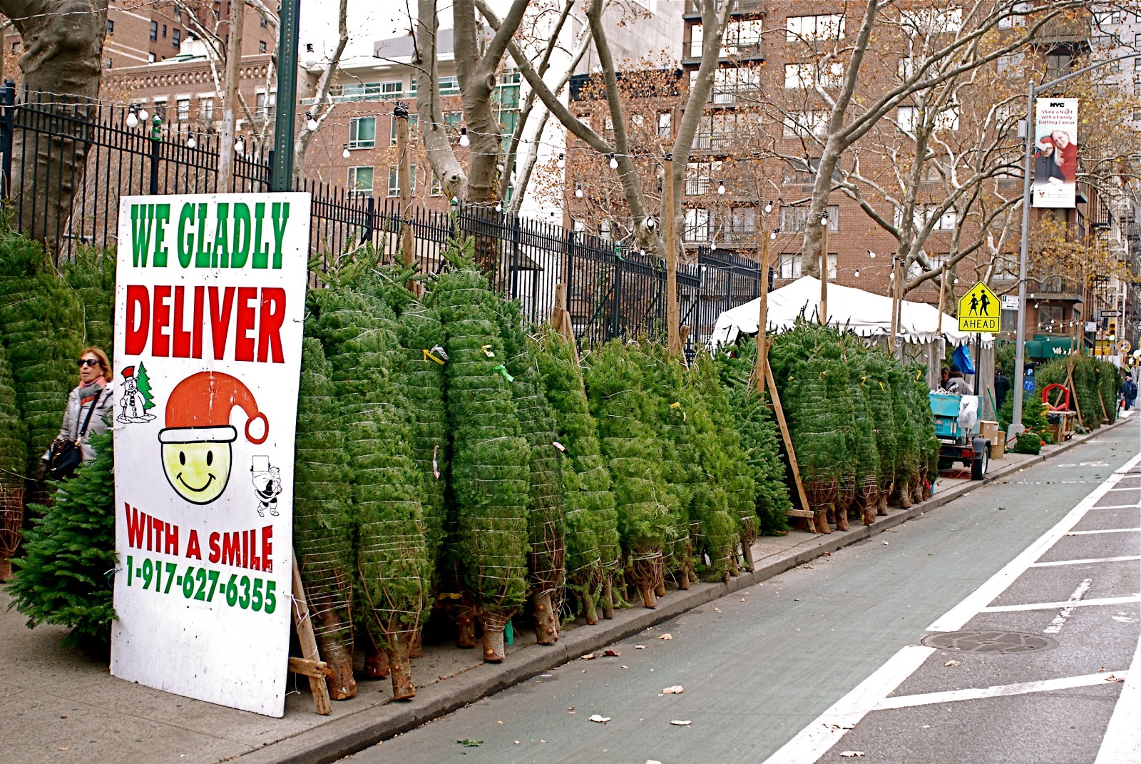 NYC ♥ NYC Manhattan's Sidewalk Christmas Tree Vendors