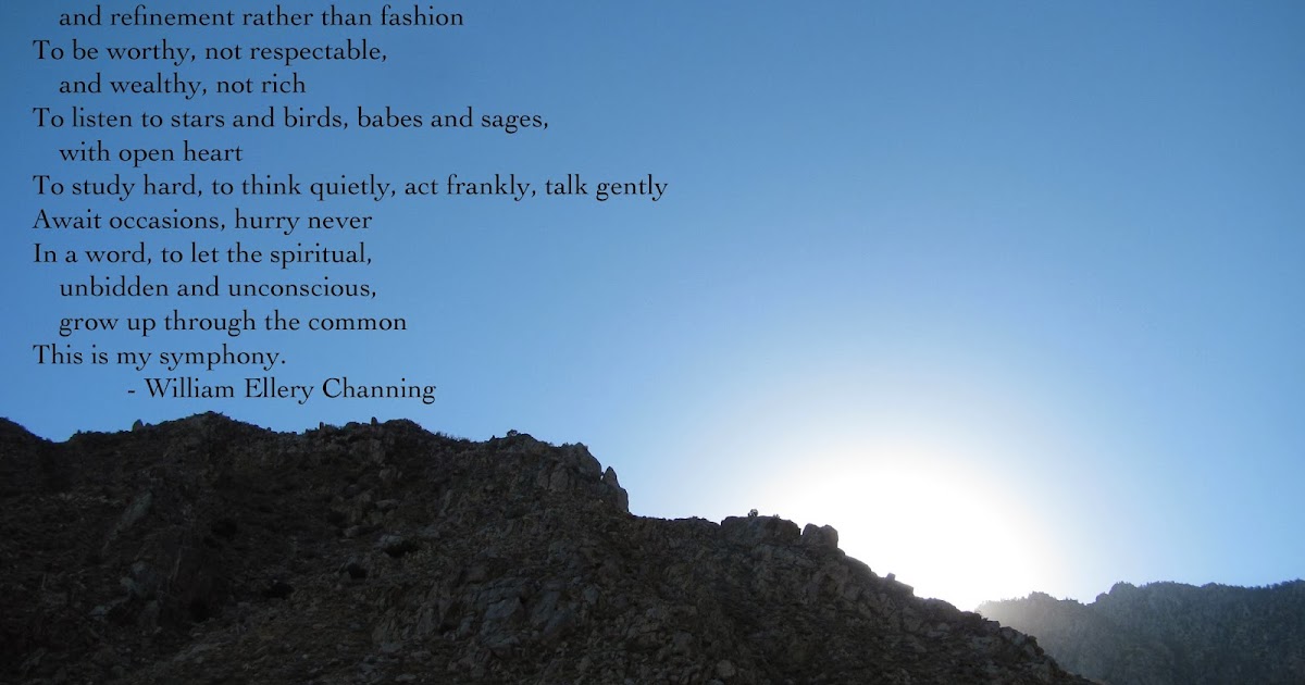 My Symphony, by William Ellery Channing House of Moss