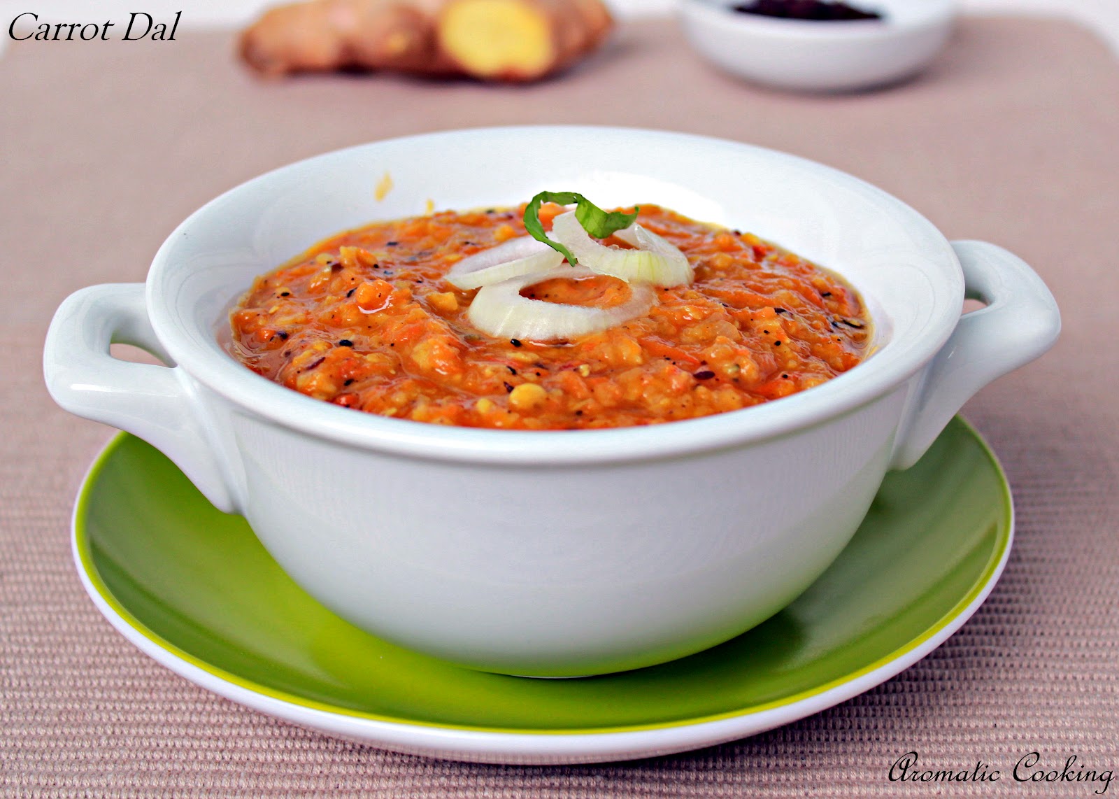 Aromatic Cooking Carrot Dal